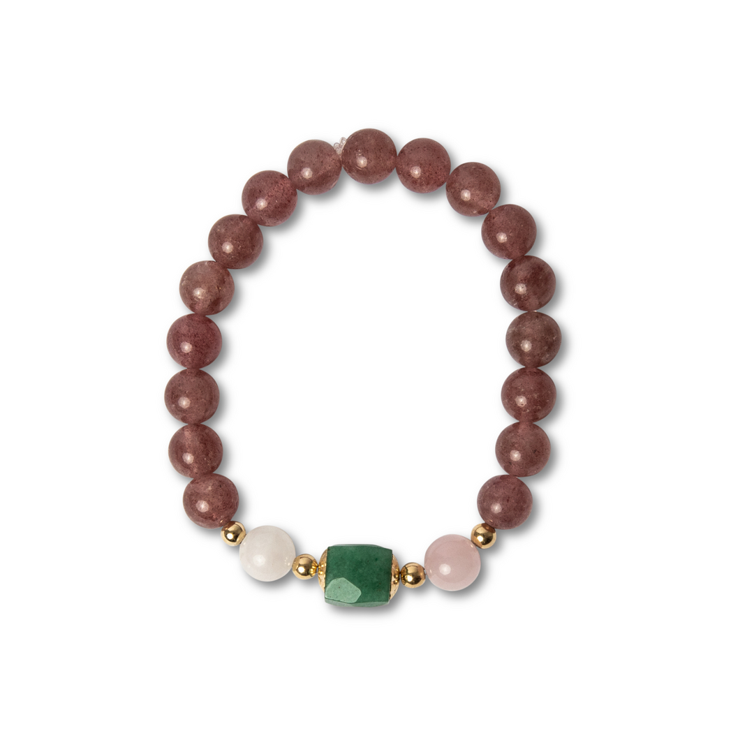 Quintesse™﻿ bracelets combine EMF protection with the healing qualities of quartz and aventurine crystals | Orgone Effects Australia